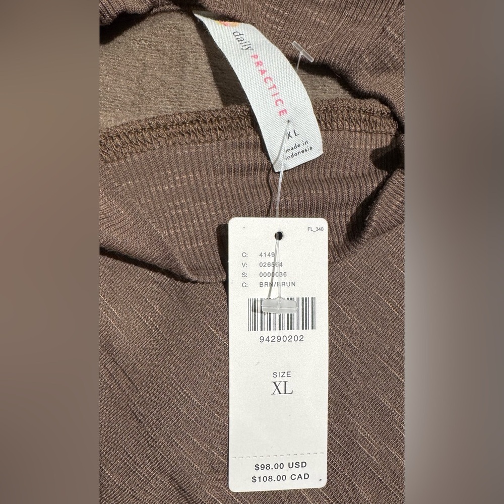 NWT Size XL - Daily Practice Anthropologie Mock-Neck Ruched Midi Dress (NWT US$ - Picture 4 of 16